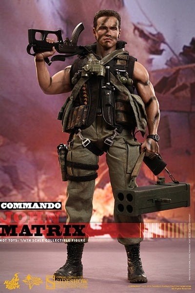 Hot Toys Commando,John Matrix.sideshow., Verzenden, Zo goed als nieuw