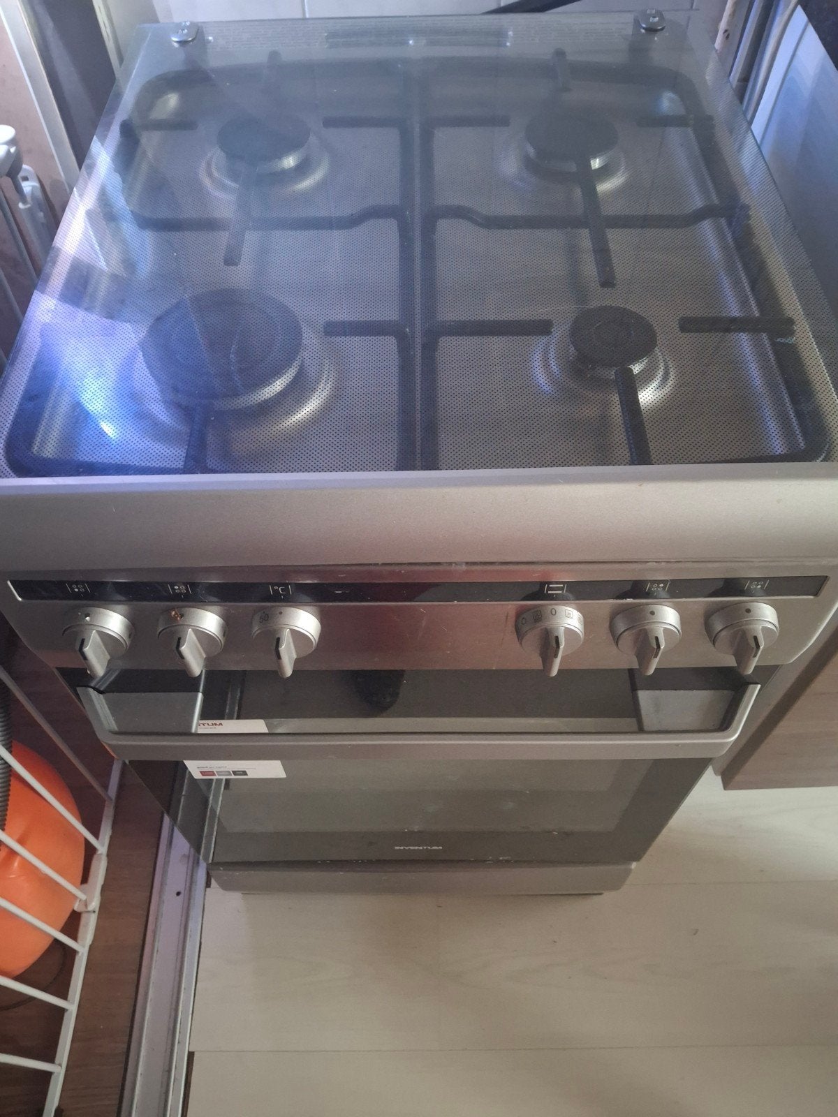 Inventum gasfornuis met oven, Ophalen, Gebruikt, 4 kookzones, Gas