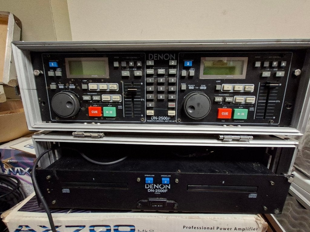 Denon DN-2500F Dual CD-Speler met Flightcase, Ophalen, Gebruikt, Dj-set, Denon