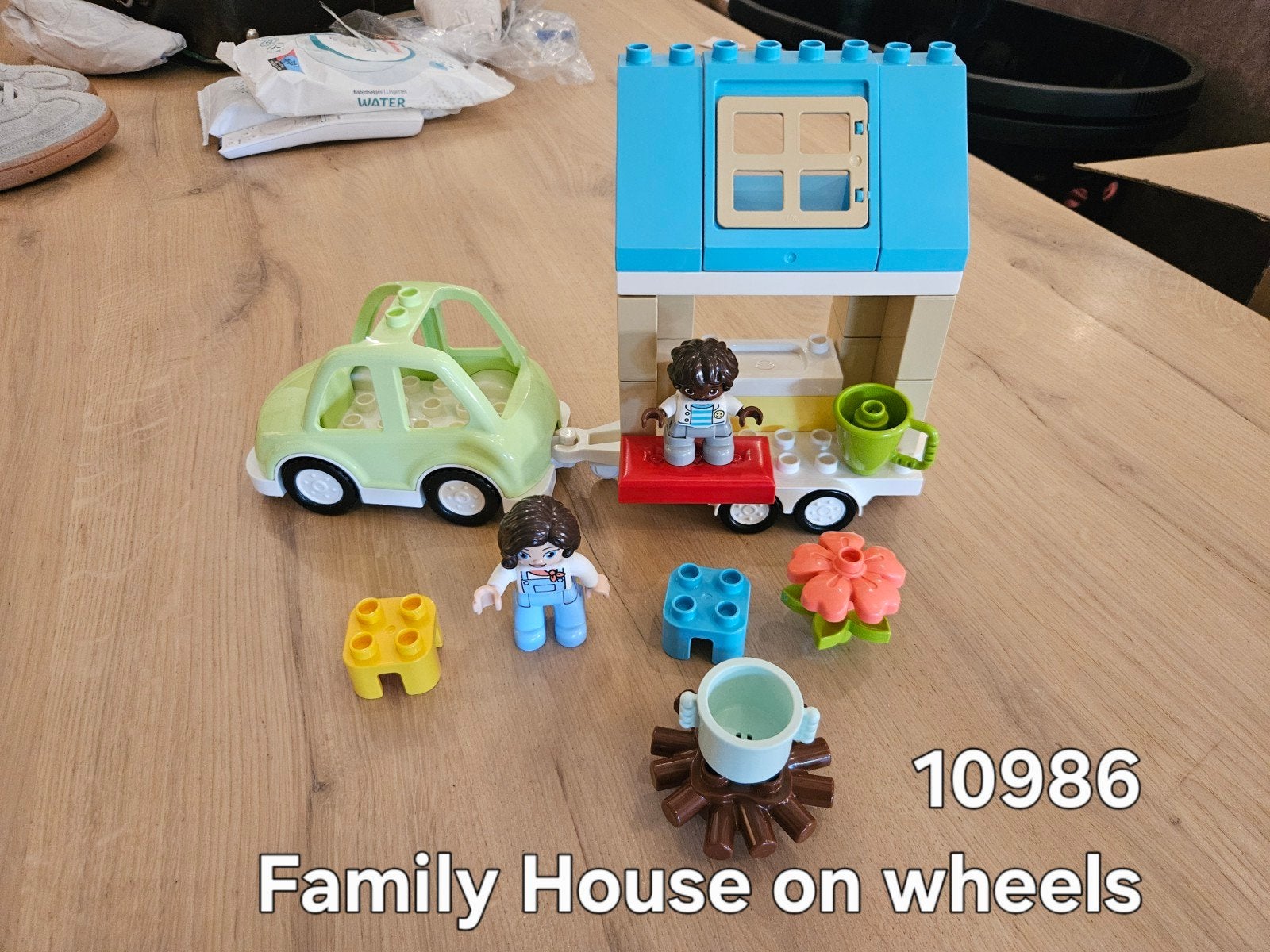 Duplo 10986 set Family house on wheels, Ophalen of Verzenden, Zo goed als nieuw, Duplo