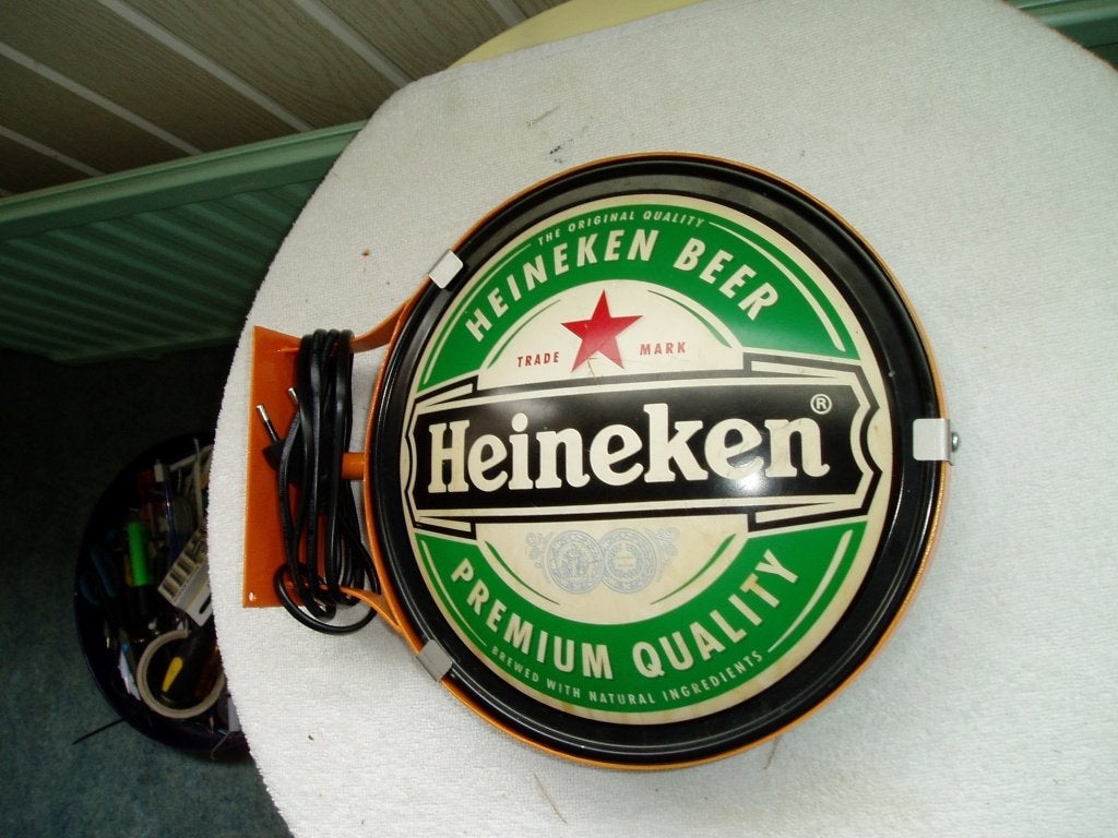 Heineken lampje 25 cm, Ophalen of Verzenden, Gebruikt, Overige typen, Heineken