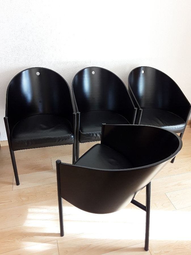 4x Philippe Starck Costes Driade vintage stoelen, Huis en Inrichting, Vintage design, Zwart, Zo goed als nieuw, Vier