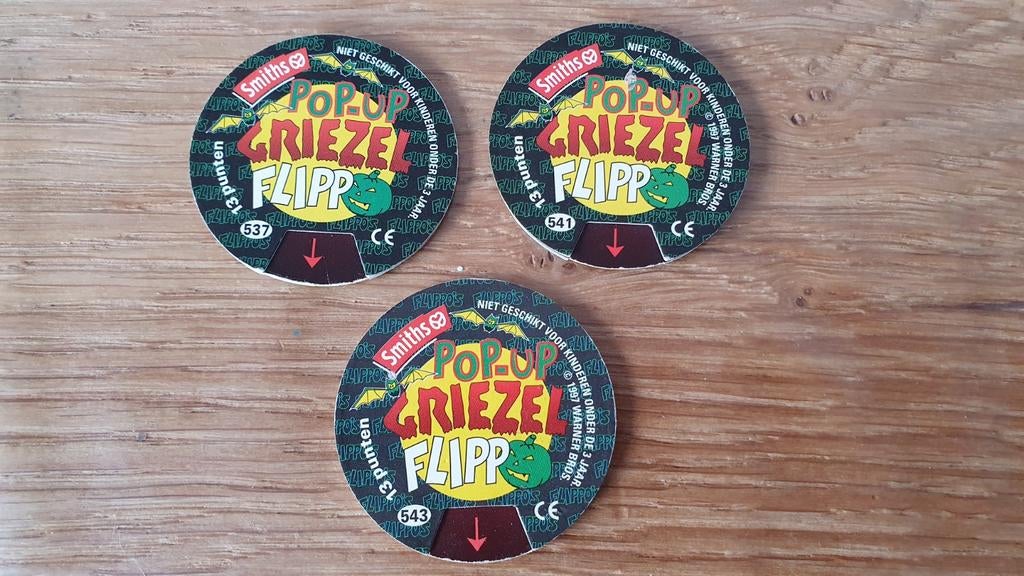 Set a 3 stuks Pop-Up Griezel Flippo's 537 541 543, Verzamelen, Ophalen of Verzenden, Griezel, Losse flippo's