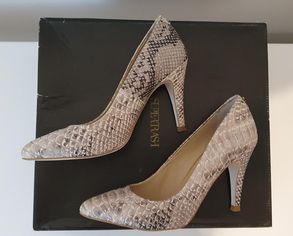 Supertrash snake print hakken pumps maat 37 Weinig gedragen, Ophalen of Verzenden, Zo goed als nieuw