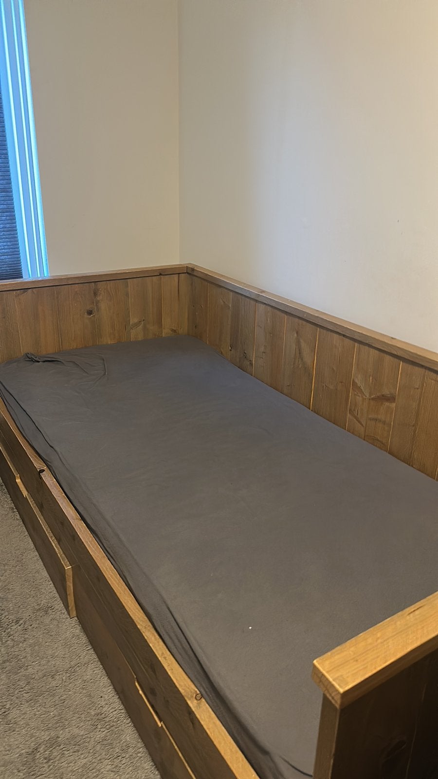 Bed 90x200, Ophalen, 90 cm, Eenpersoons, Zo goed als nieuw