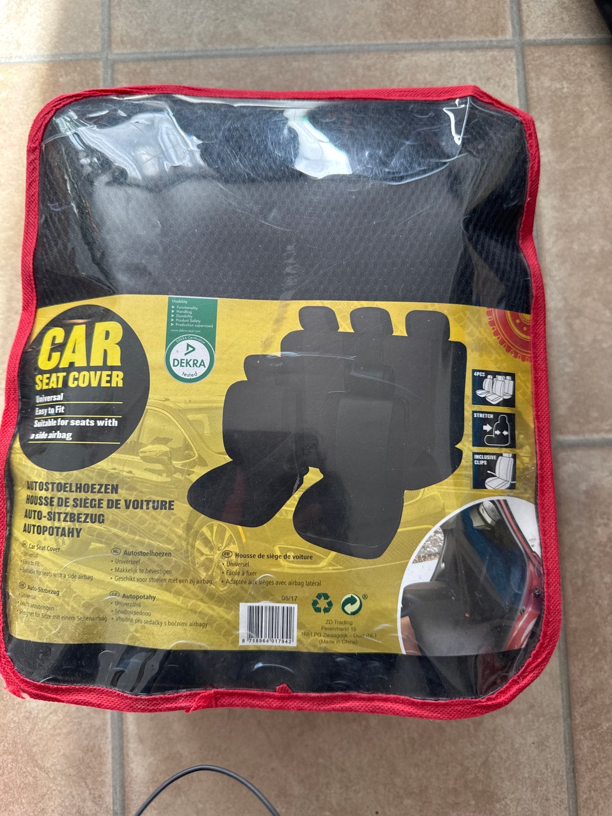 Universele Auto Stoelhoezen - Zwart (4 stuks), Auto diversen, Ophalen, Nieuw