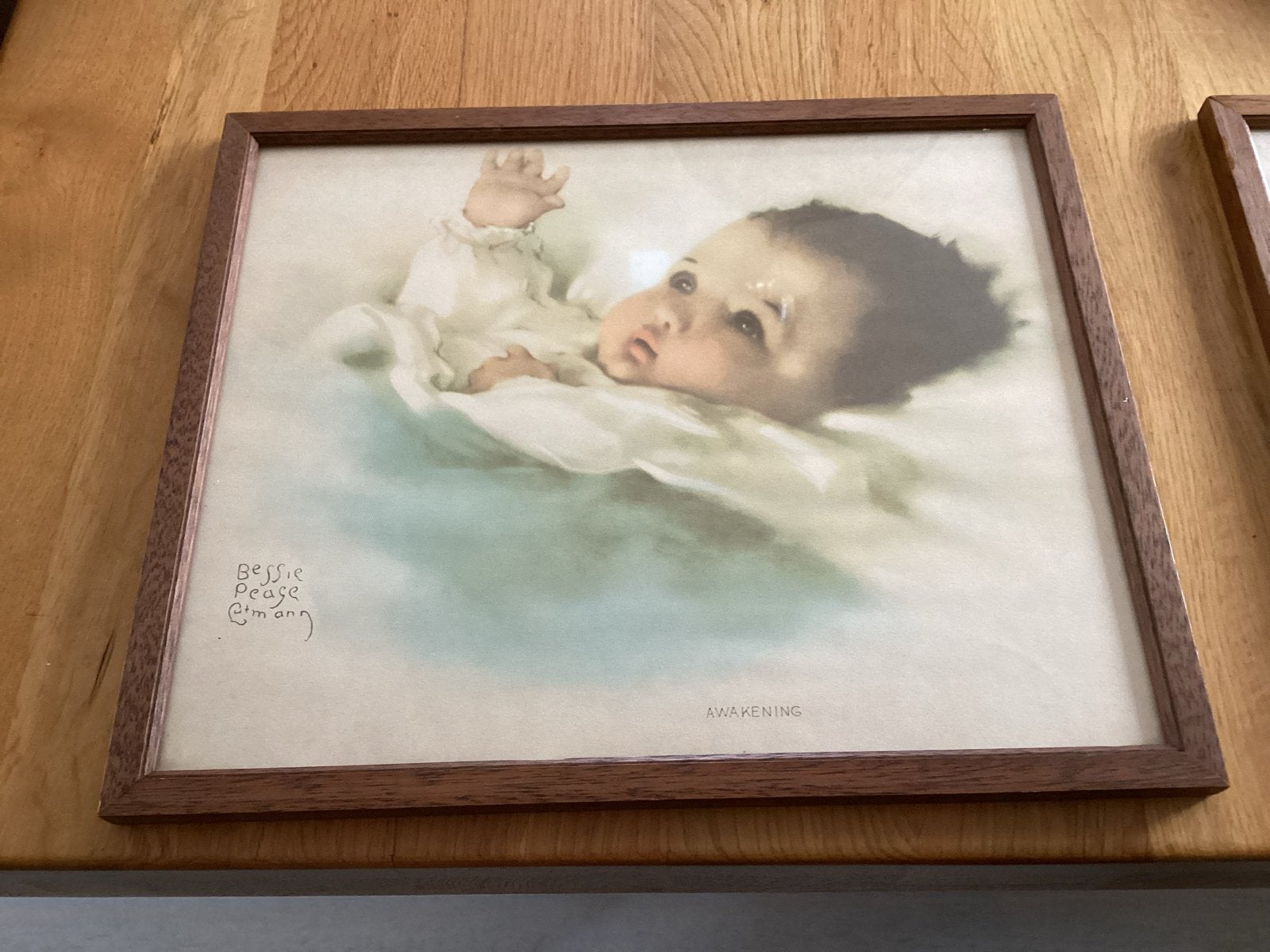 Set van 2 Vintage Baby Schilderijtjes - Bessie Pease Gutmann, Antiek en Kunst, Kunst | Schilderijen | Klassiek, Portret of Personen
