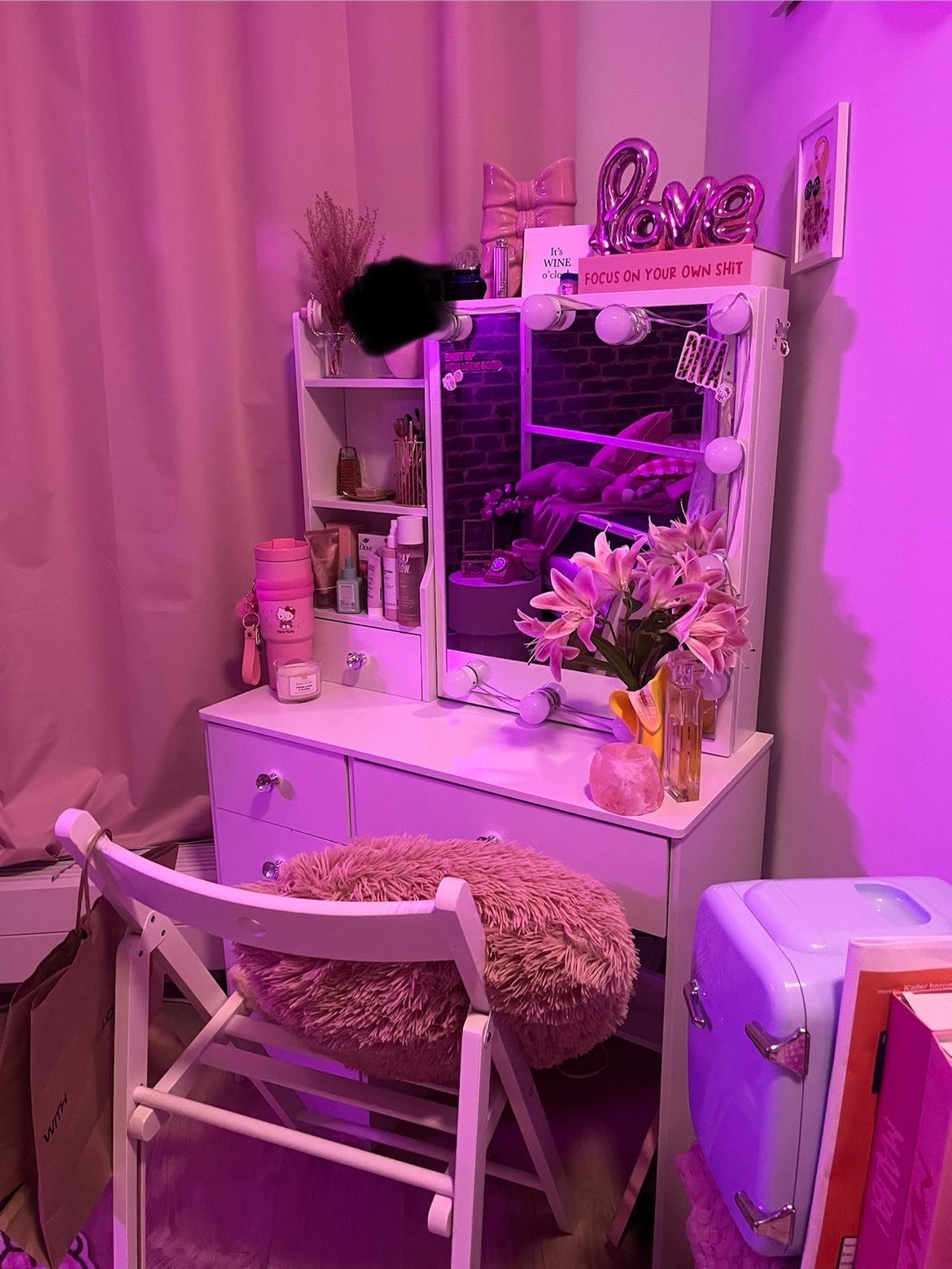Prachtige make-up tafel met opslag !, Huis en Inrichting, Overige materialen, Minder dan 50 cm, Gebruikt, Wit