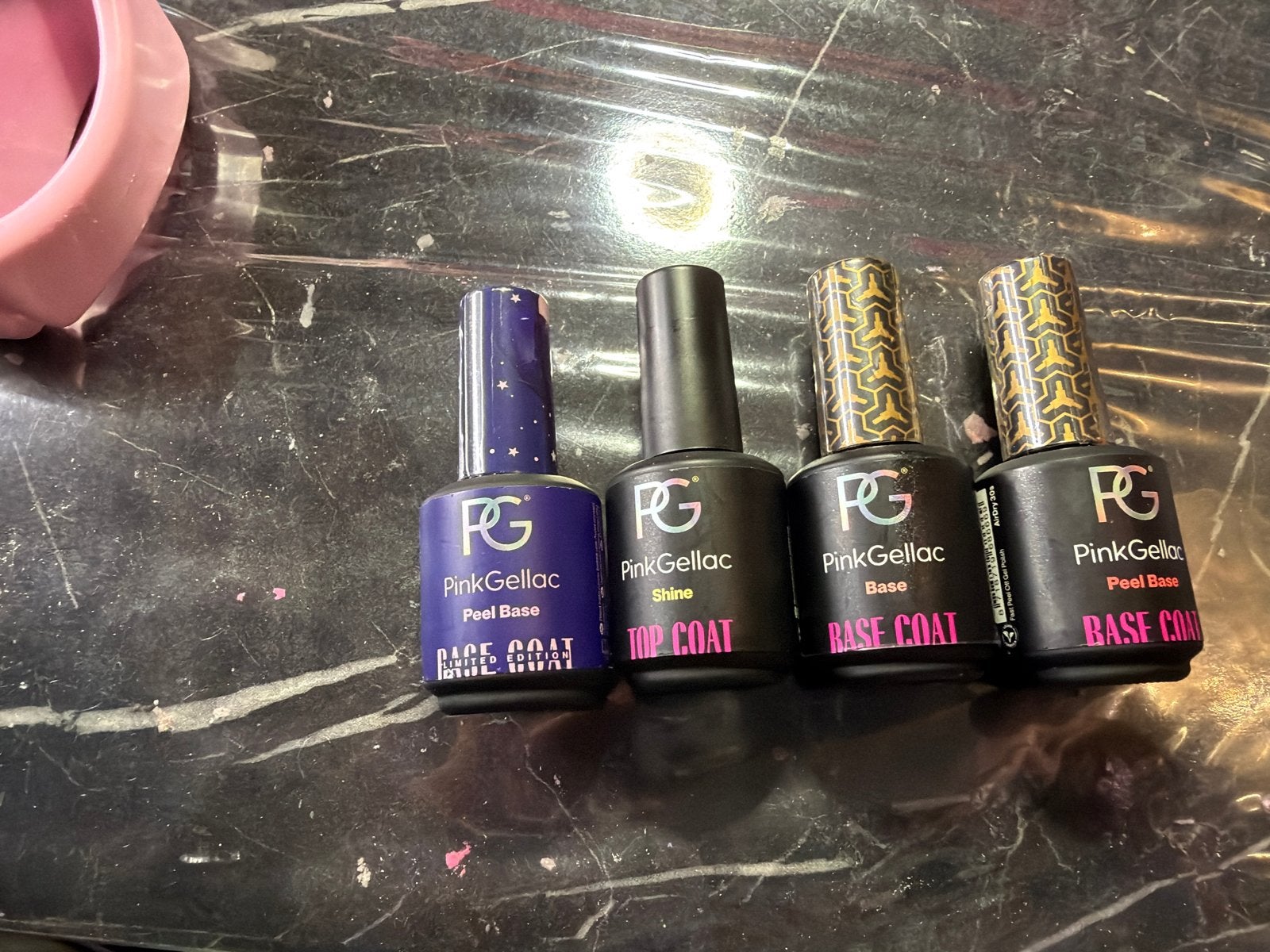 Pink Gellac Base en Top Coat Set, Ophalen of Verzenden, Gebruikt, Overige typen