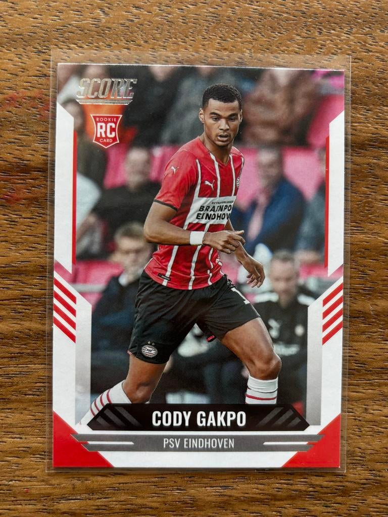 Cody Gakpo Rookie Kaart - PSV Eindhoven - Score Soccer, Ophalen of Verzenden, Zo goed als nieuw, PSV, Spelerskaart