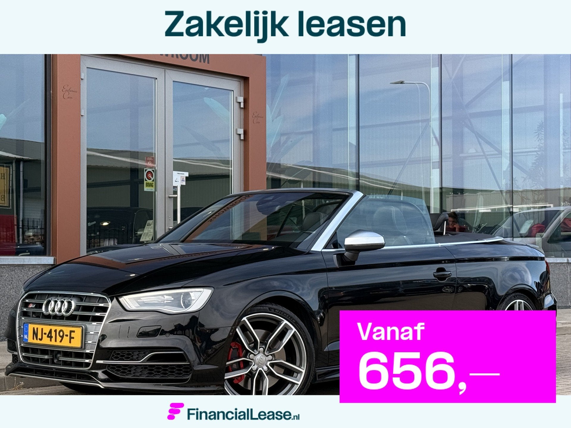 Audi A3 Cabriolet 2.0 TFSI S3 quattro | B&O | Lane assist |, Automaat, Gebruikt, Zwart, Bedrijf
