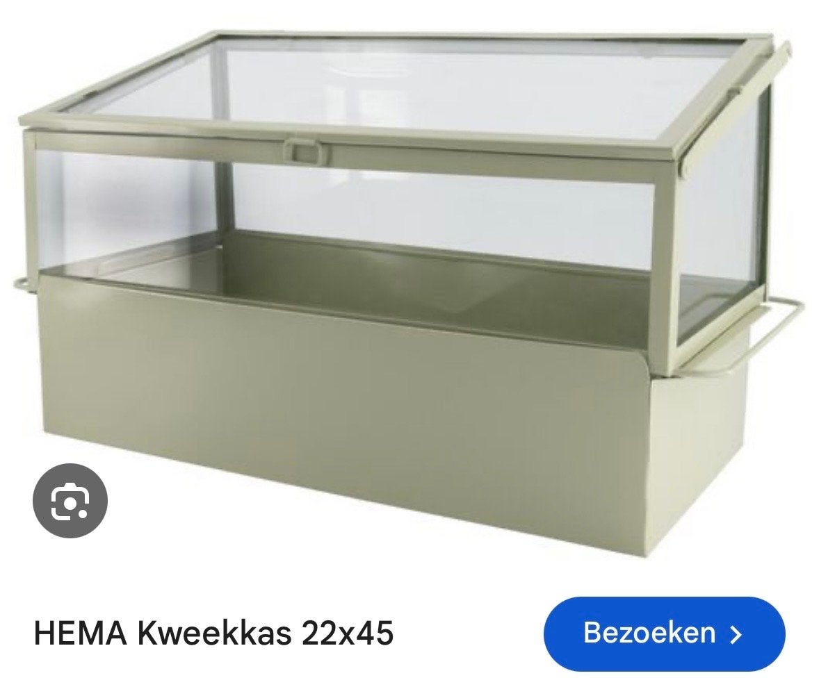 Kweekkas metaal glas - HEMA Kweekkas 22x45, Ophalen, Gebruikt, Kweekkast