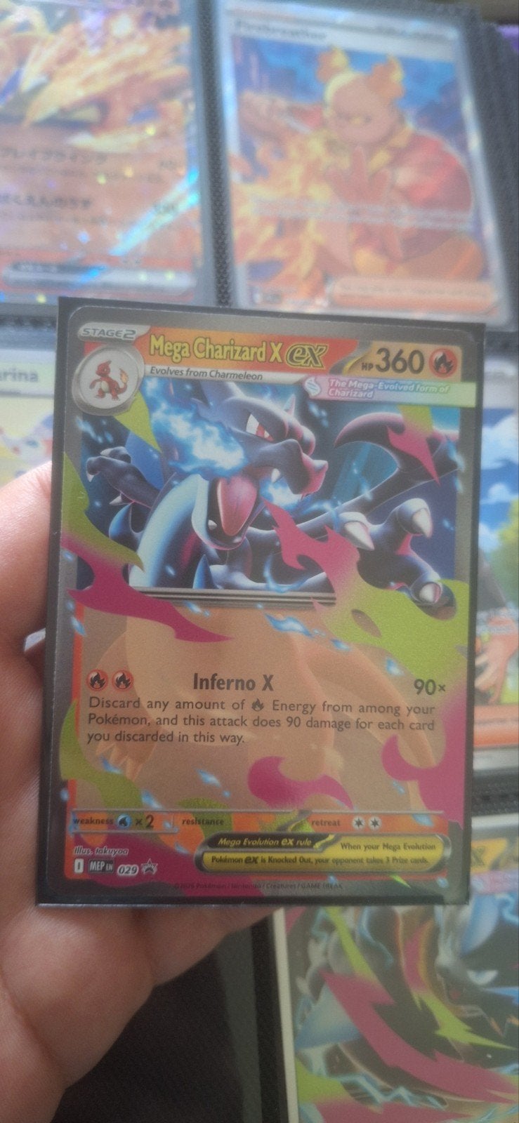 Mega Charizard X EX Pokémon Kaart - Zeldzaam, Ophalen of Verzenden