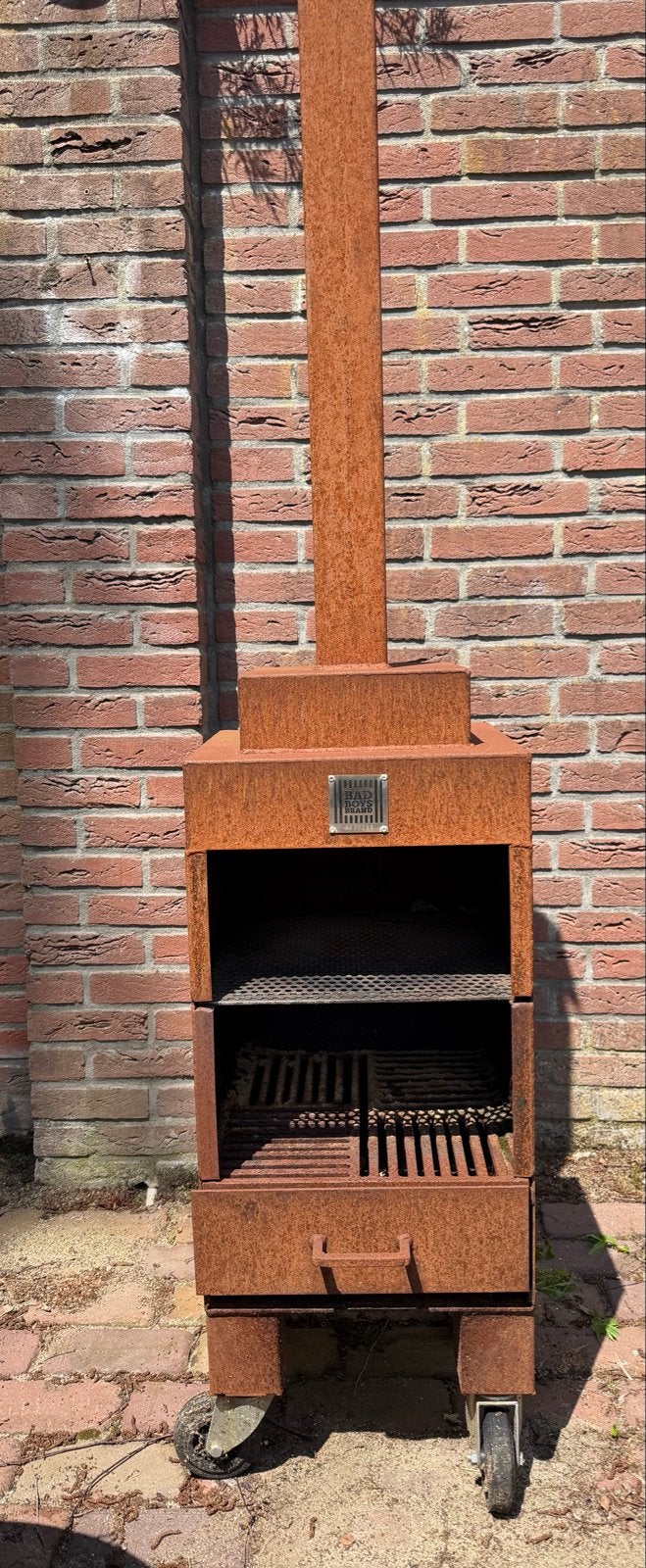 Bad Boys Brand Buitenhaard / BBQ Cortenstaal RVS Braadplaat, Ophalen, Zo goed als nieuw