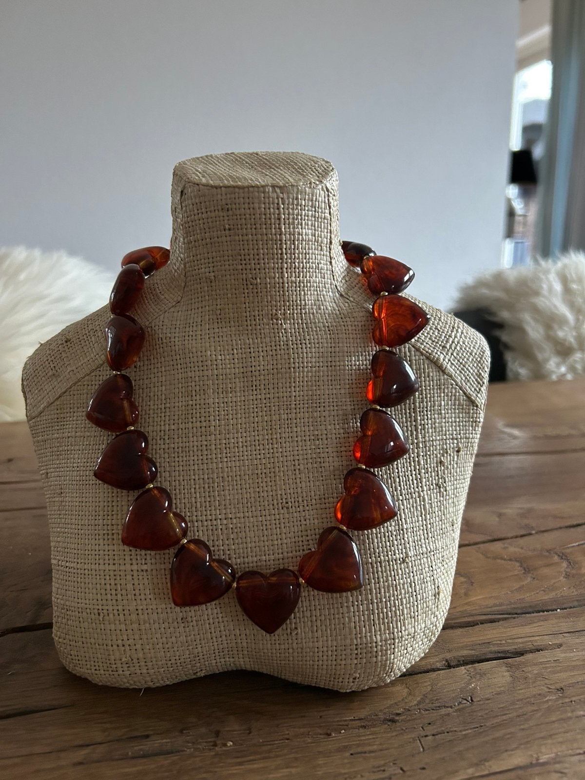 MILE MILA hartjes ketting bruin, Mile Mila, Overige materialen, Verzenden, Parijs