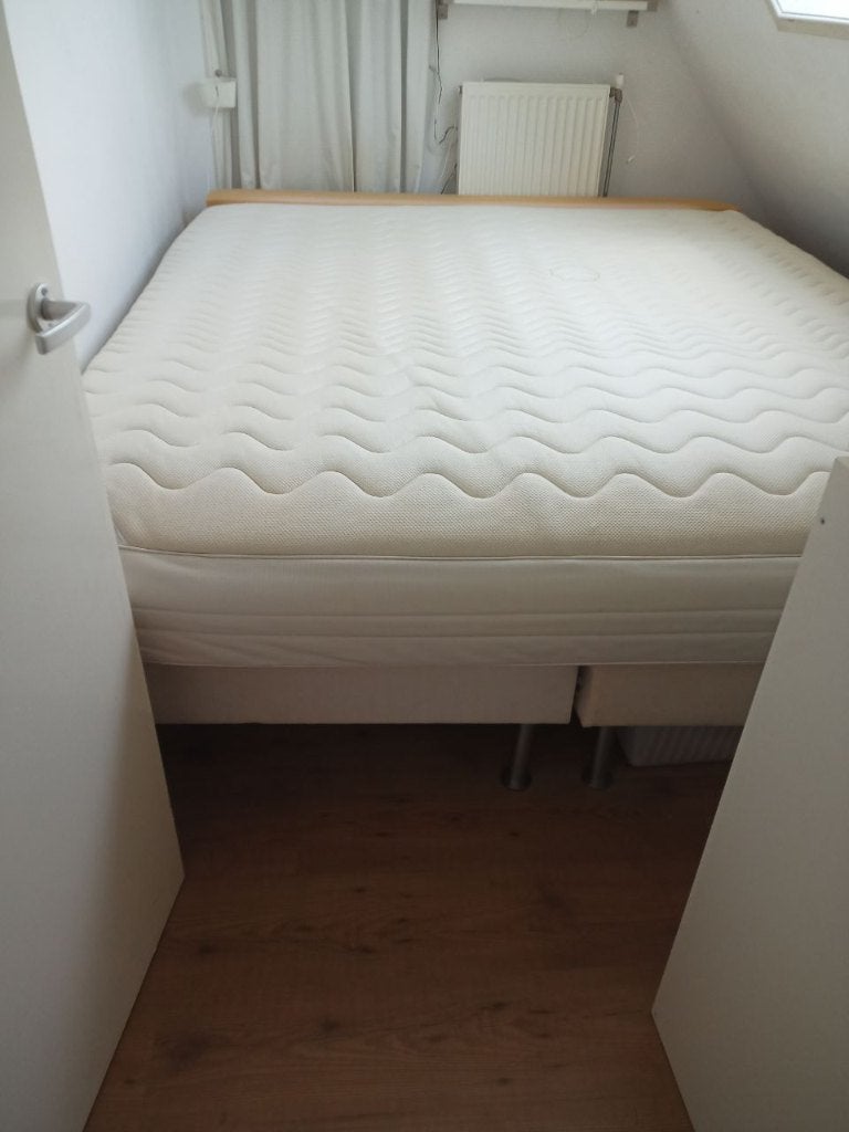 **GRATIS**  Boxspring bed 180x200, Gebruikt, Wit, Tweepersoons, Ophalen of Verzenden