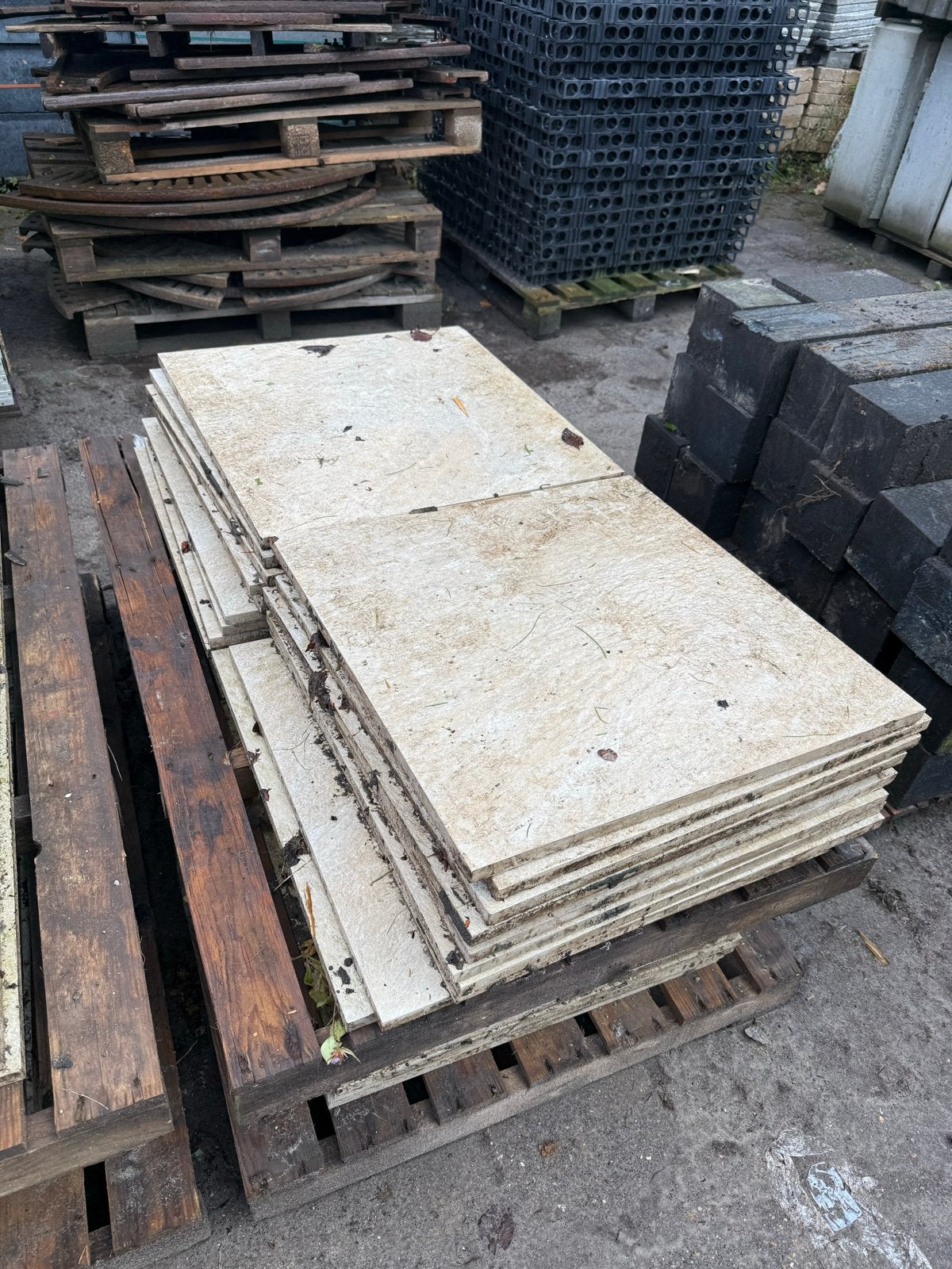 Natuursteen tegels 60x60x2 cm, Ophalen, Gebruikt, Vloertegels, Overige materialen
