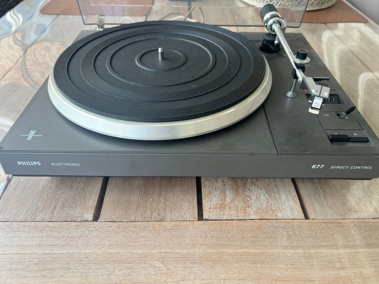 Philips platenspeler 677 Electronic Direct Control, Ophalen, Philips, Gebruikt, Automatisch