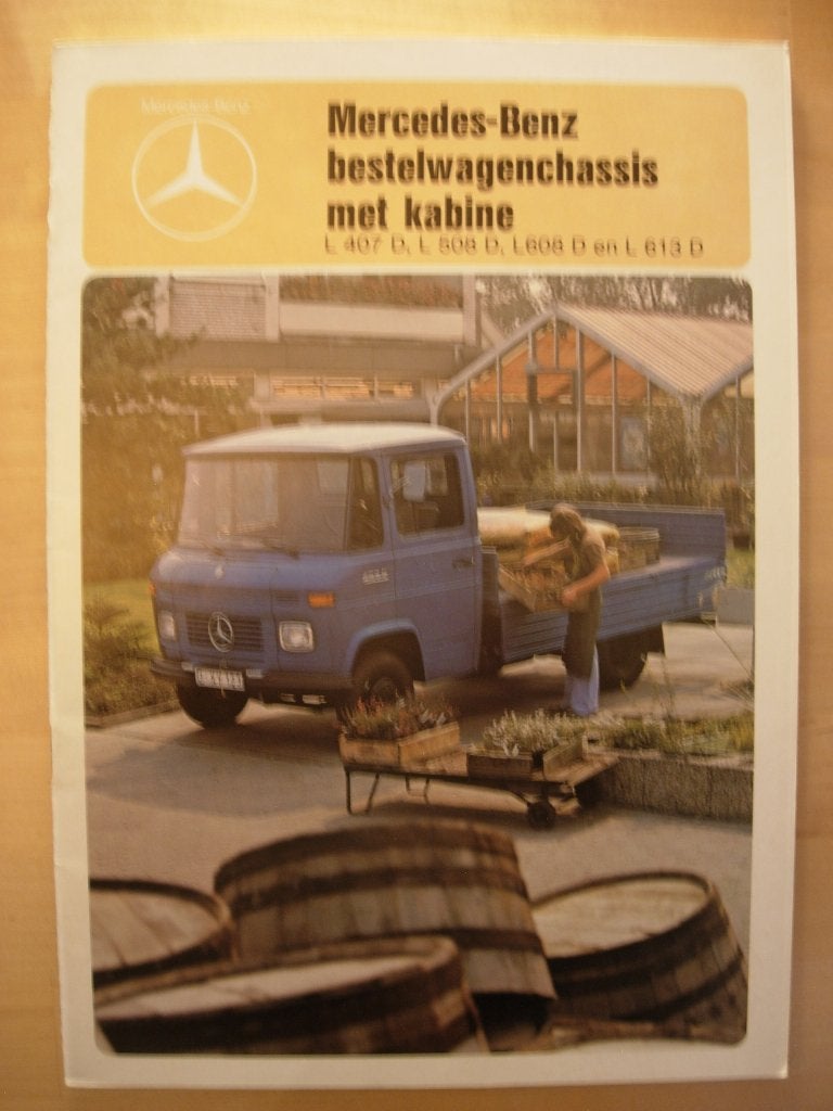 Mercedes 407 409 508 608 613 Brochure 1979 - 407D 508D 608D, Zo goed als nieuw, Mercedes-Benz, Mercedes, Ophalen of Verzenden