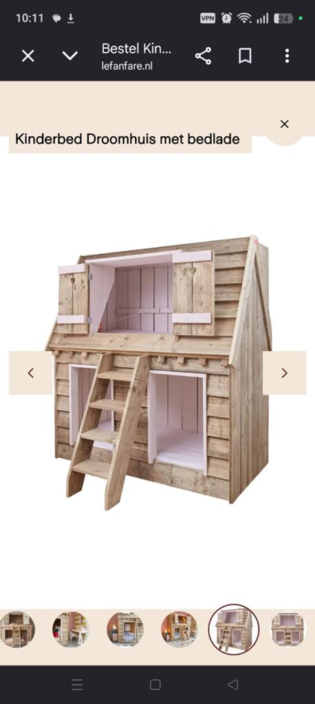Saartje Prum Stapelbed, Ophalen, 85 tot 100 cm, Gebruikt, Hoogslaper of Stapelbed