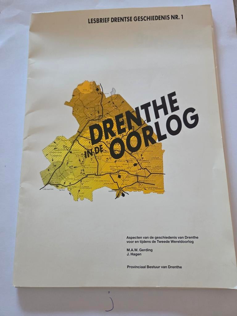 Lesbrief Drenthe in de Oorlog - WOII Geschiedenis, Boeken, Ophalen of Verzenden, 20e eeuw of later, Gelezen, M.A.W. Gerding, J. Hagen