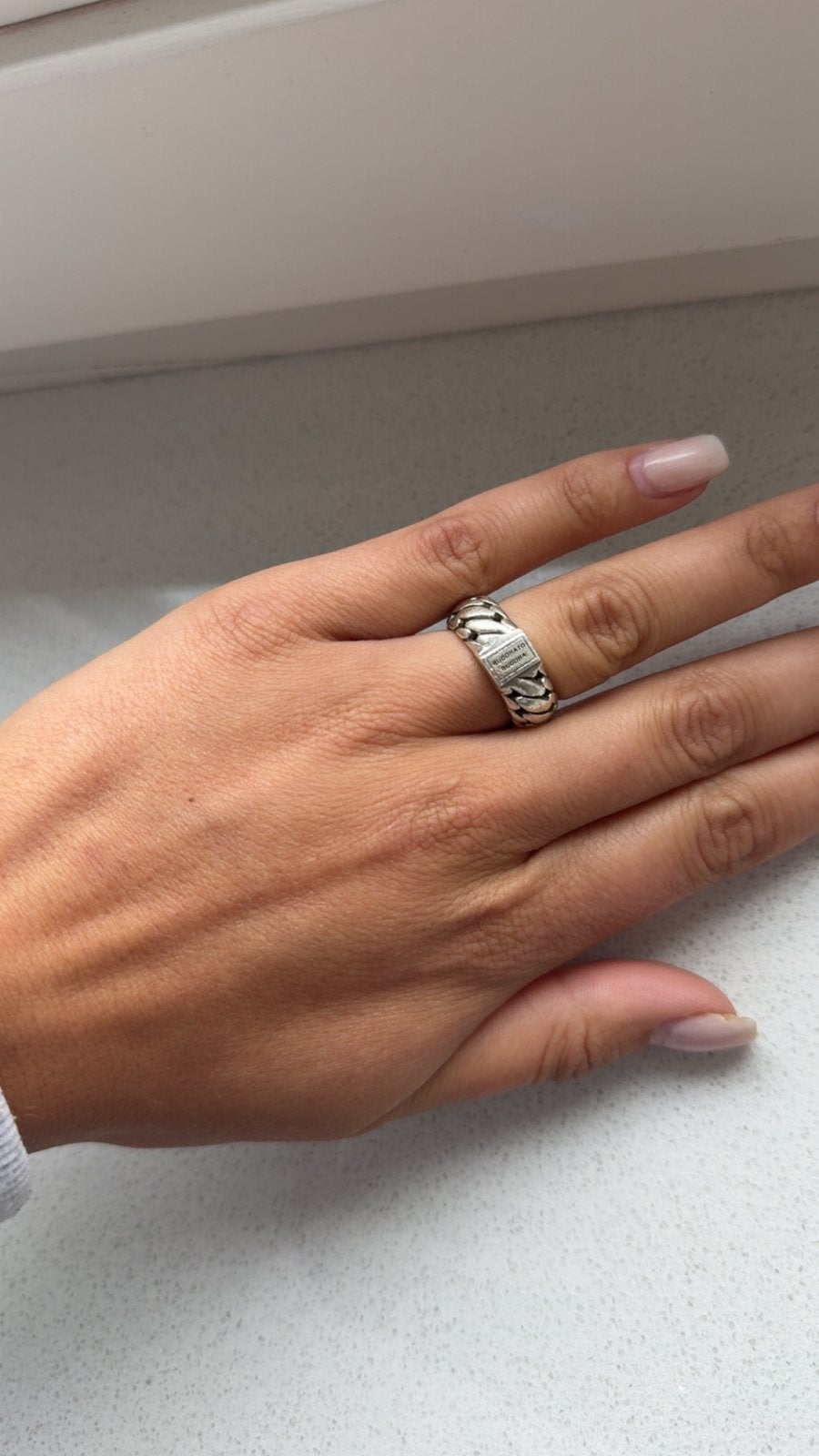 Buddha to buddha ring, Ophalen of Verzenden, Zo goed als nieuw, 17 tot 18, Dame of Heer