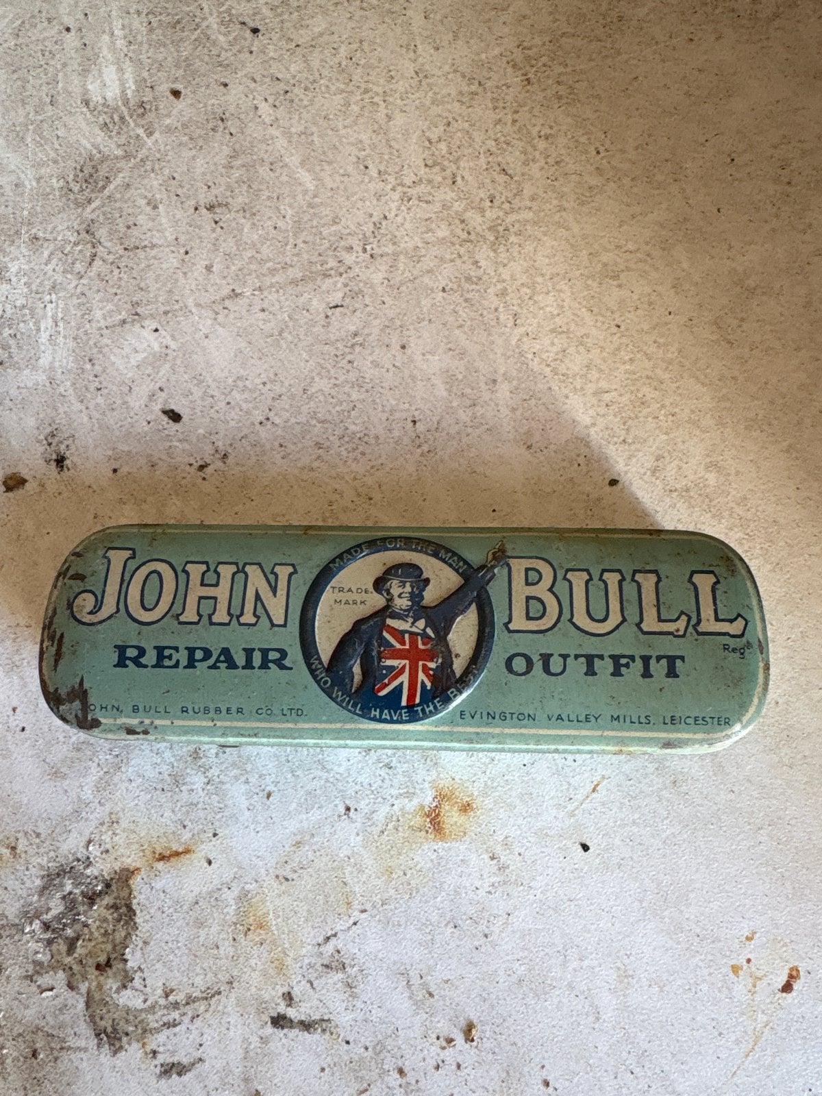 Vintage John Bull bandenreparatieset in blik, Ophalen of Verzenden, Gebruikt