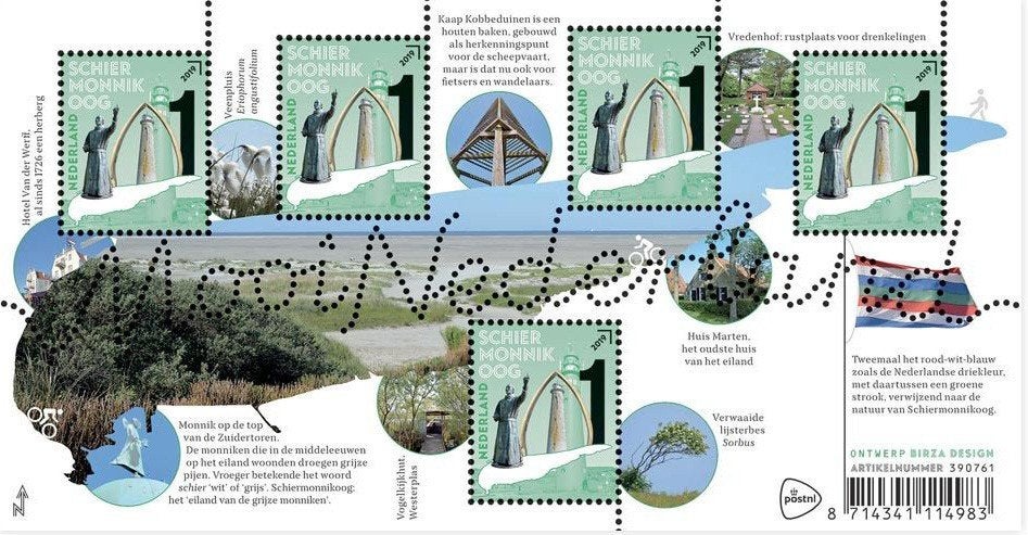 Nederland NVPH nr 3741 postfris Mooi NL Schiermonnikoog 2019, Postzegels en Munten, Ophalen of Verzenden, Na 1940, Postfris