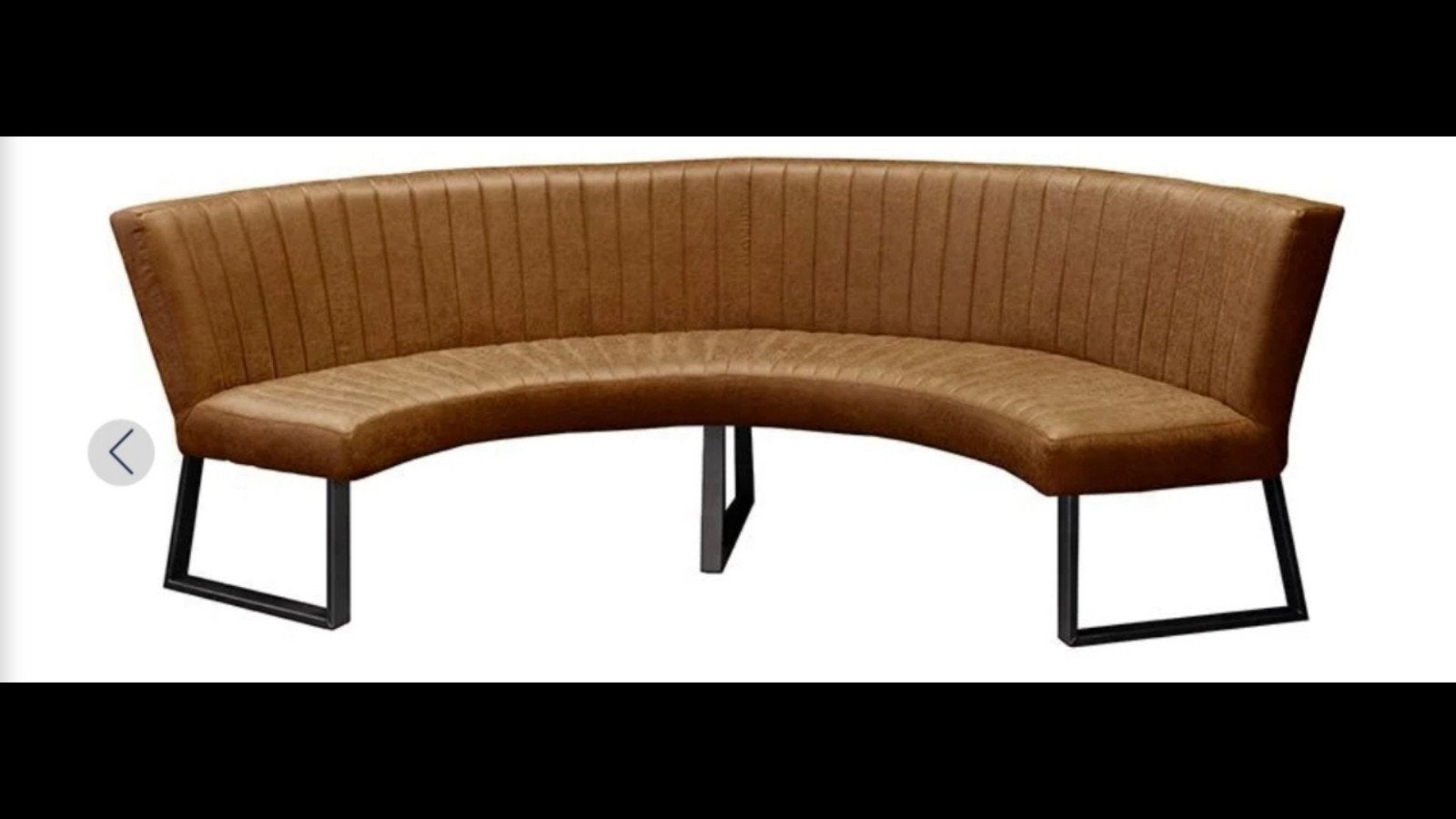 Eetkamer bank ovaal 240cm 5 personen Z.g.a.n., Ophalen, Zo goed als nieuw, 4 tot 6 stoelen