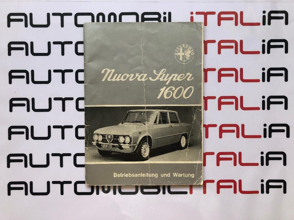 Alfa Romeo Nuova Super 1600 instructieboek 1976, Auto diversen, Handleidingen en Instructieboekjes, Ophalen of Verzenden