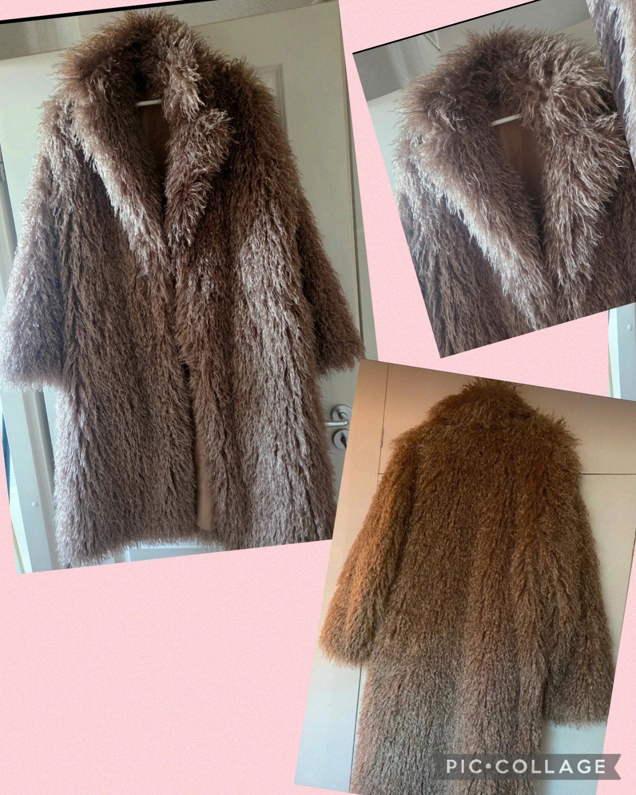 Prachtige nieuwe bont mantel met kaartjes, Kleding | Dames, Verzenden, Nieuw, Maat 42/44 (L), Bruin