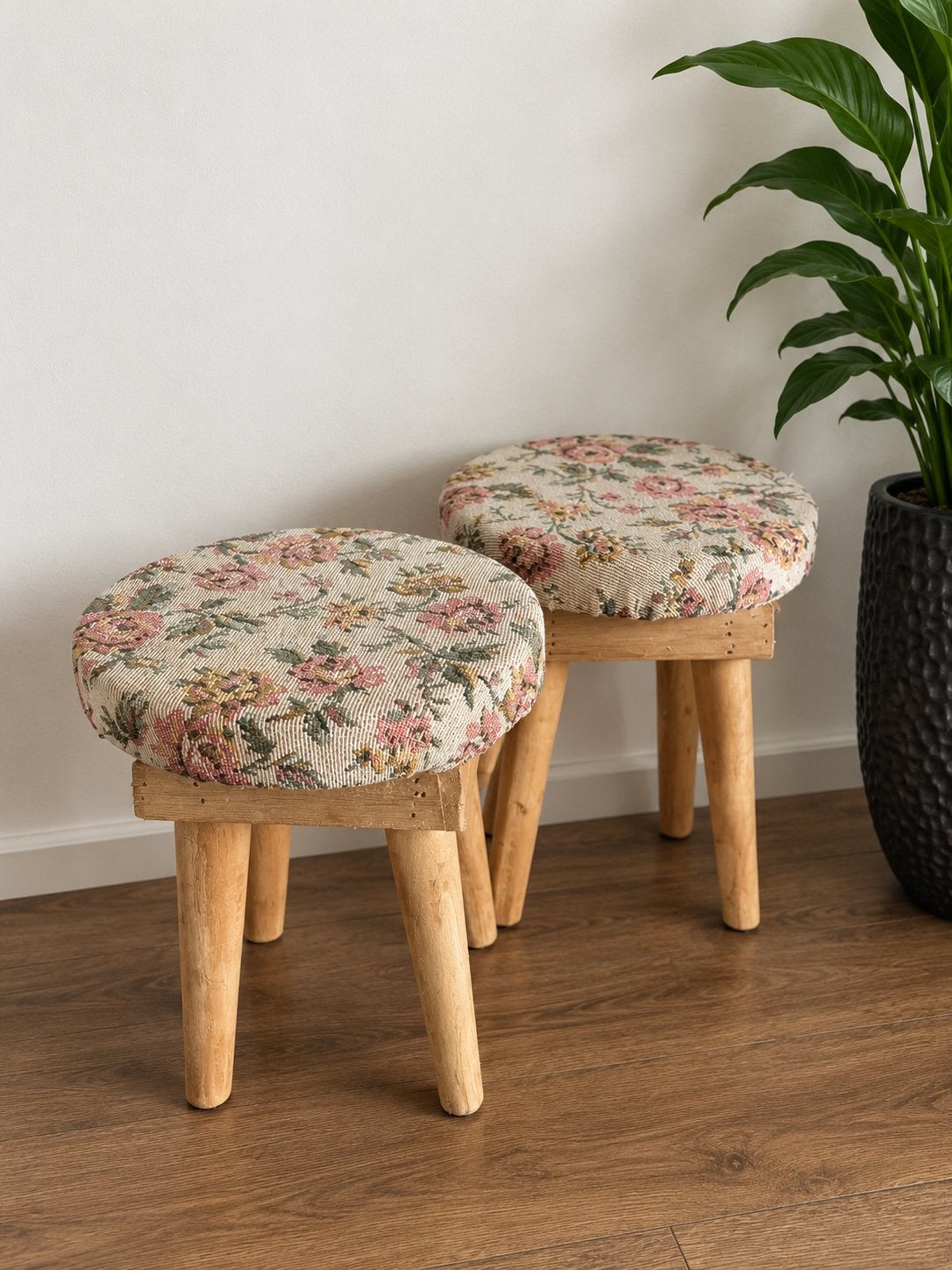 Cottagecore mini krukjes set van 2, Ophalen, Zo goed als nieuw, Hout