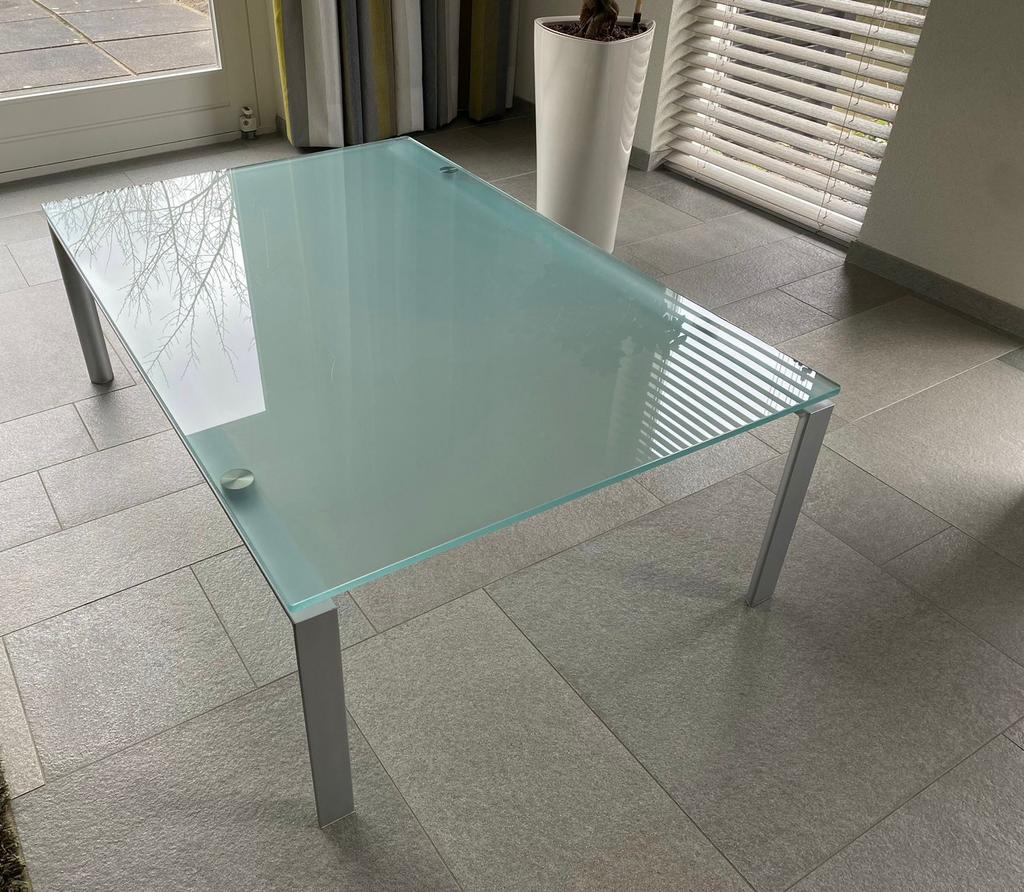 Rolf Benz Glazen Salontafel - 80x120x40 cm, Ophalen, 100 tot 150 cm, 50 tot 100 cm, Minder dan 50 cm