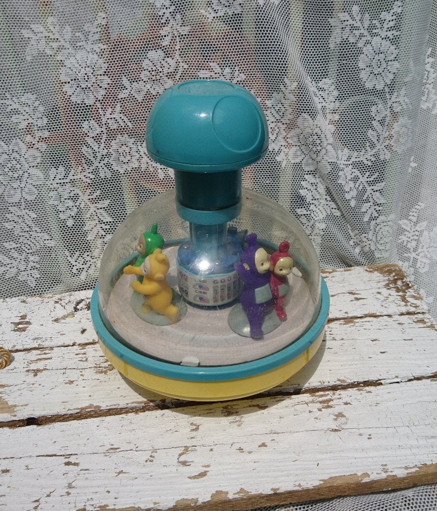 Teletubbies Draaitol met geluid. Jaren 90. Vintage speelgoed, Ophalen of Verzenden