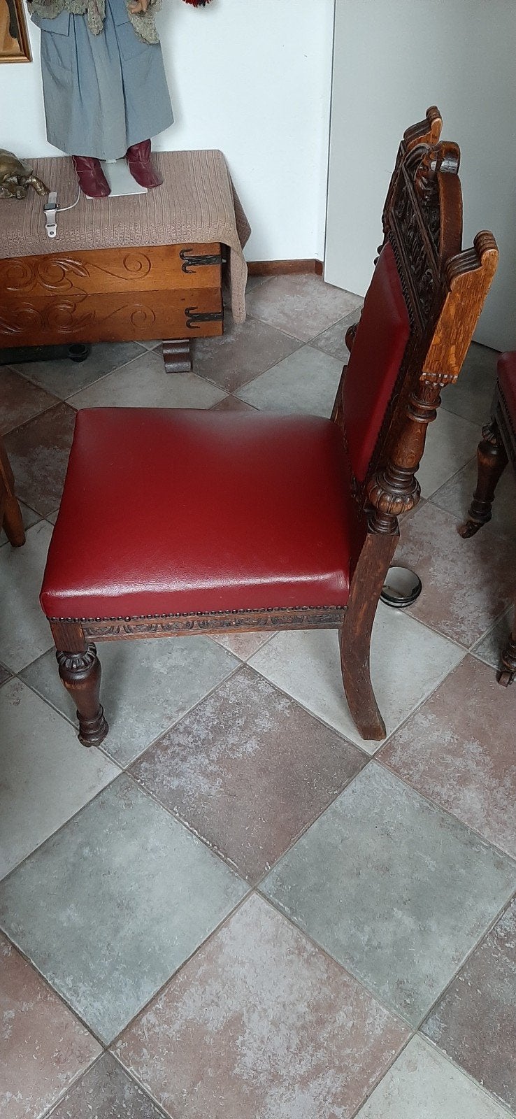 4 Antieke eetkamer stoelen, Ophalen