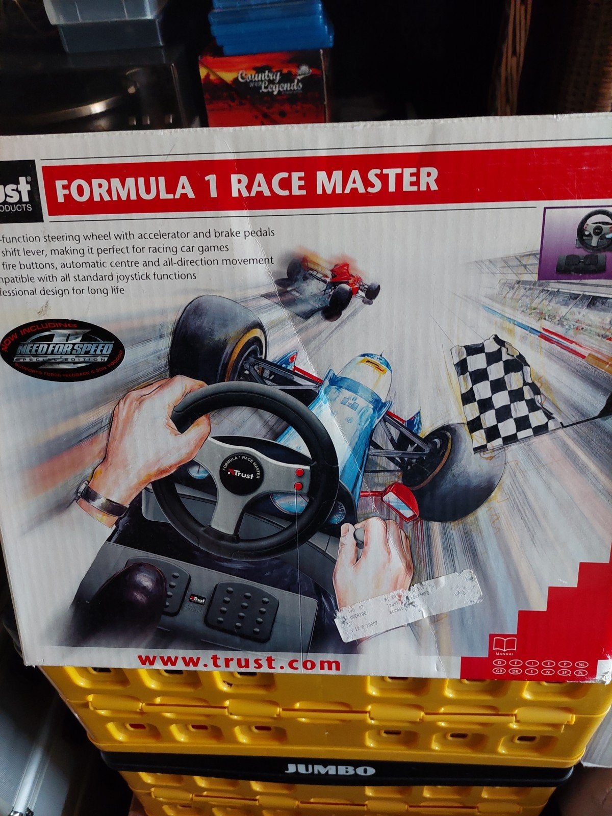 Trust Formula 1 Race Master racestuur met pedalen, Racestuur, Gebruikt, Force feedback, Ophalen of Verzenden