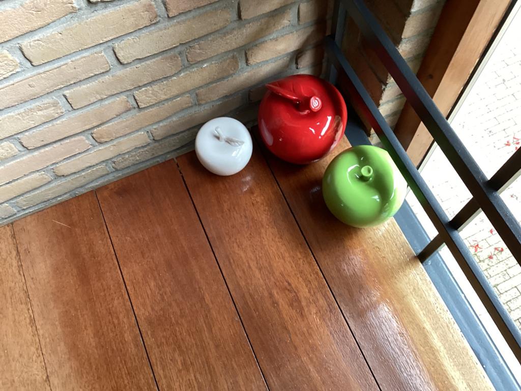 3Keramische Appels verschillende maten,samen €17,50, Verzamelen, Beelden en Beeldjes, Ophalen, Zo goed als nieuw, Overige typen