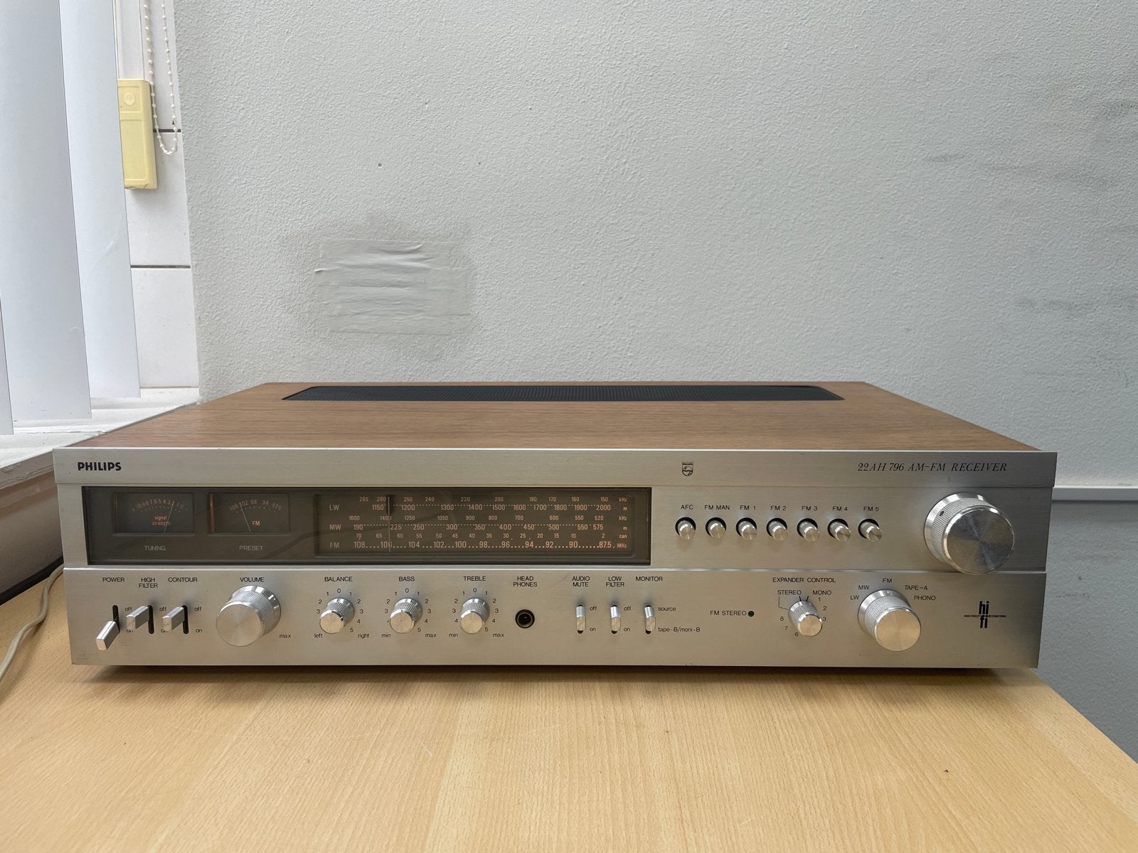 Vintage Philips Receiver  Tuner 22AH796, Ophalen, Philips, Gebruikt, Tuner of Radio