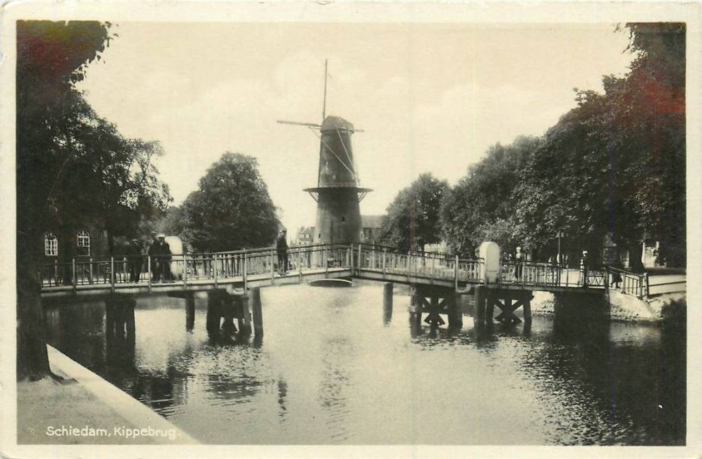 388-509-031 Schiedam Kippebrug, Verzenden, Voor 1920, Zuid-Holland