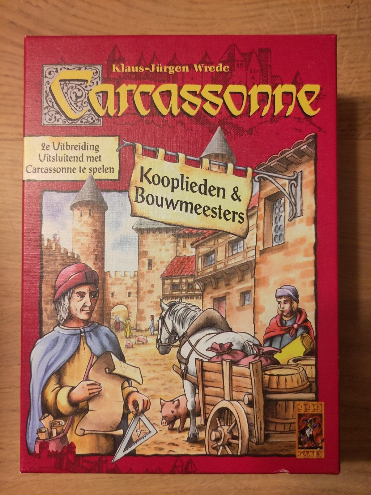 Carcassonne: Kooplieden & Bouwmeesters Uitbreiding, Vijf spelers of meer, Ophalen of Verzenden, Zo goed als nieuw, 999 Games bv