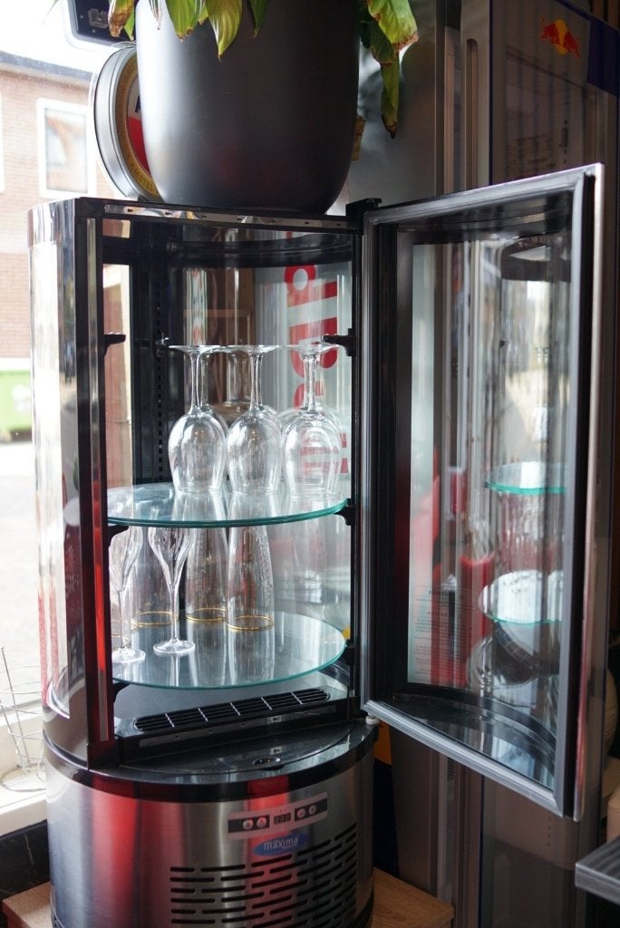 Maxima ronde koelvitrine / gebaksvitrine, Zonder vriesvak, 45 tot 60 cm, Ophalen, 85 tot 120 cm