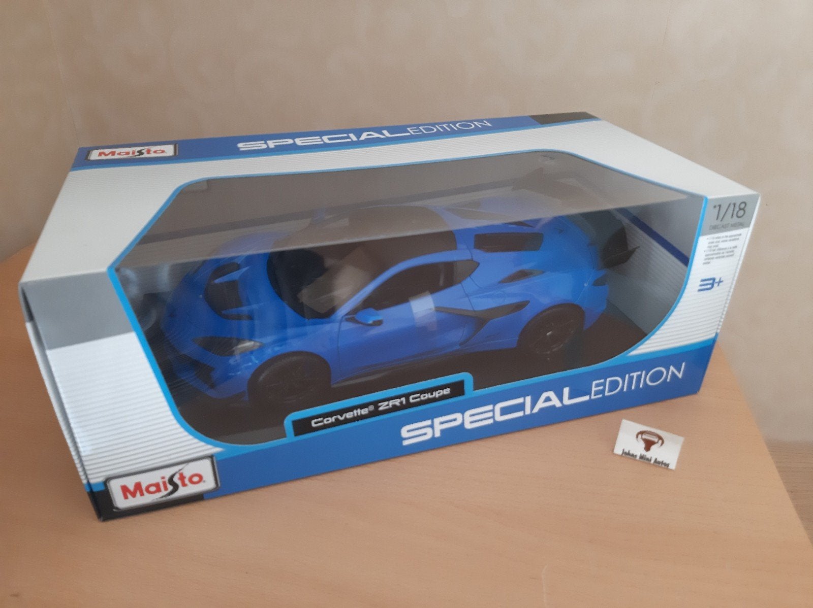 Chevrolet Corvette ZR1 2025 Blauw-Metallic van Maisto 1:18, Maisto, Auto, Nieuw, Ophalen of Verzenden