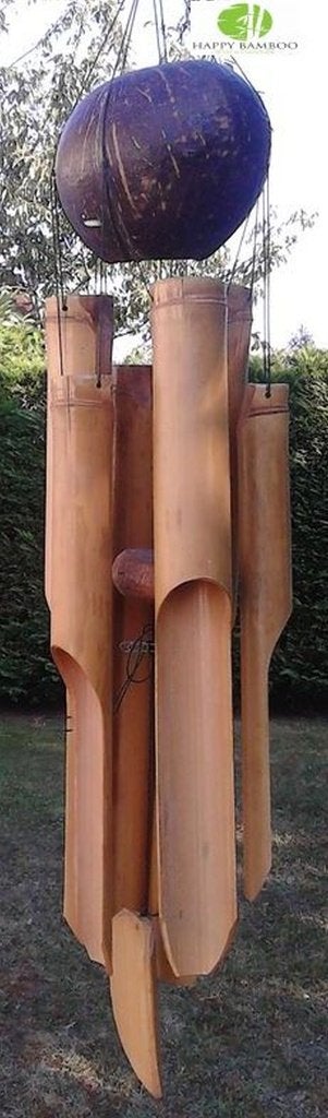 Bamboe Windgong 55cm -Anklung Zen Geluid- is stil te zetten, Tuin en Terras, Verzenden, Nieuw