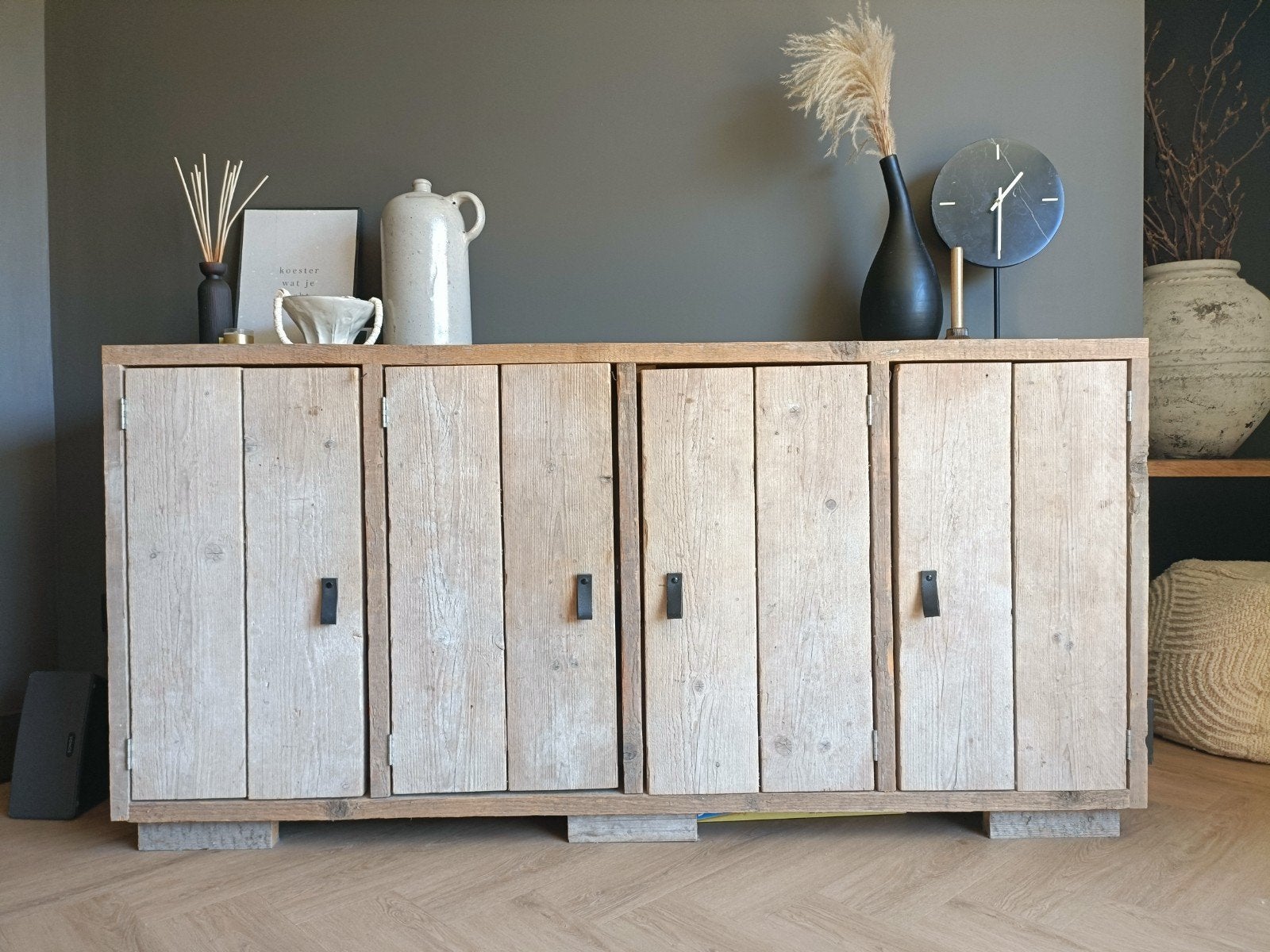 Dressoir van steigerhout, Huis en Inrichting, Met deur(en), 150 tot 200 cm, Ophalen of Verzenden, Zo goed als nieuw