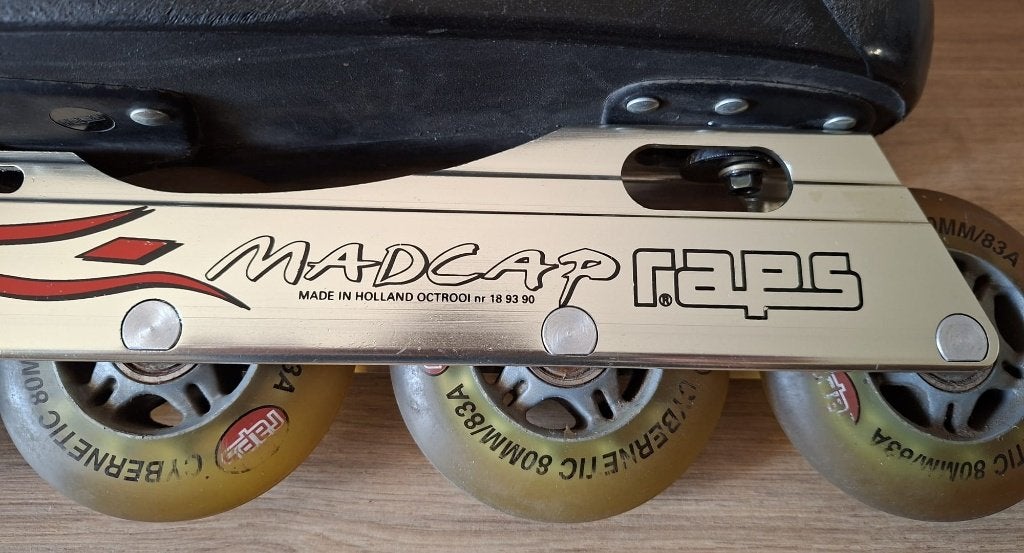 RAPS Madcap inline skates met 5 wielen + Zandstra schoenen, Overige merken, Gebruikt, Inline skates 5 wielen, Heren