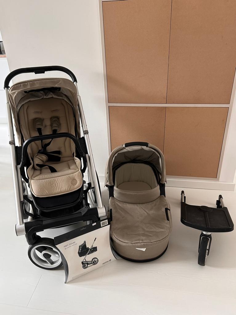 Mutsy iGO kinderwagen met reiswieg en plankje, Ophalen, Gebruikt, Combiwagen, Mutsy