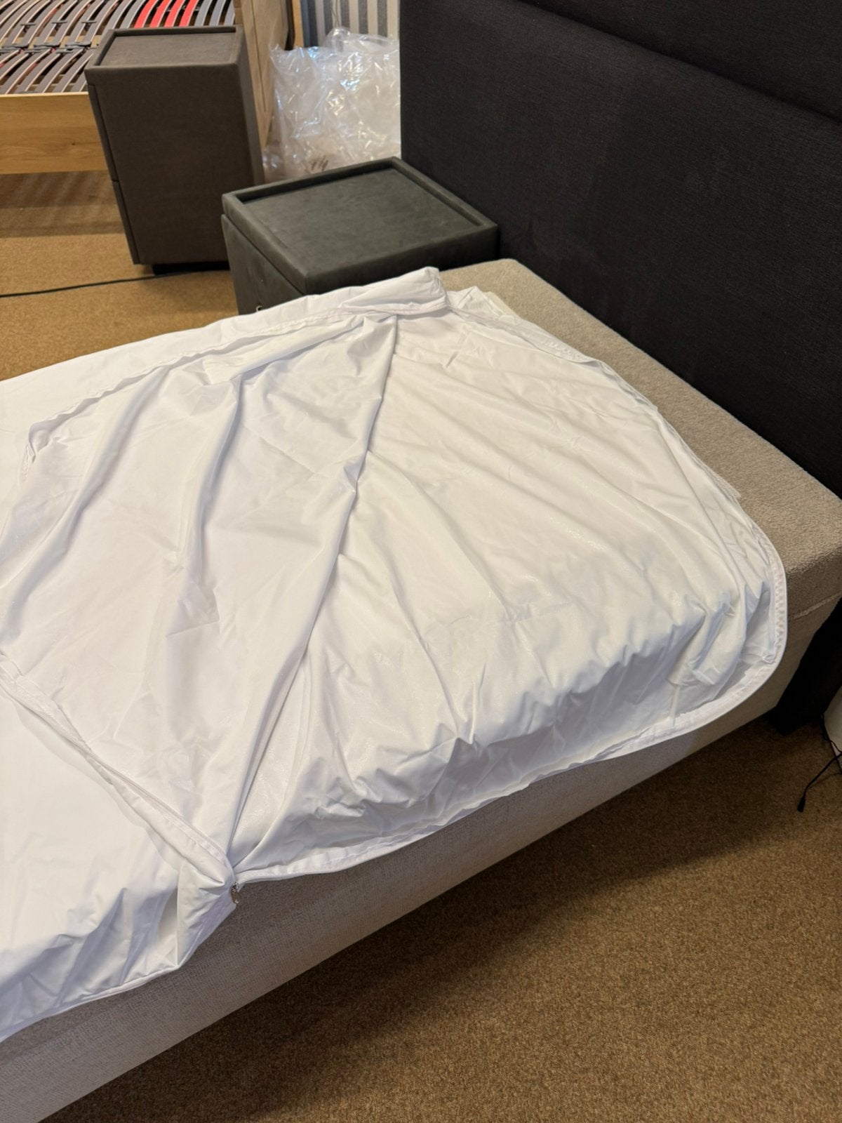 Incontinetie matras hoes 90x200x16cm. Kleur wit €9,95, Ophalen, 90 cm, Eenpersoons, Nieuw