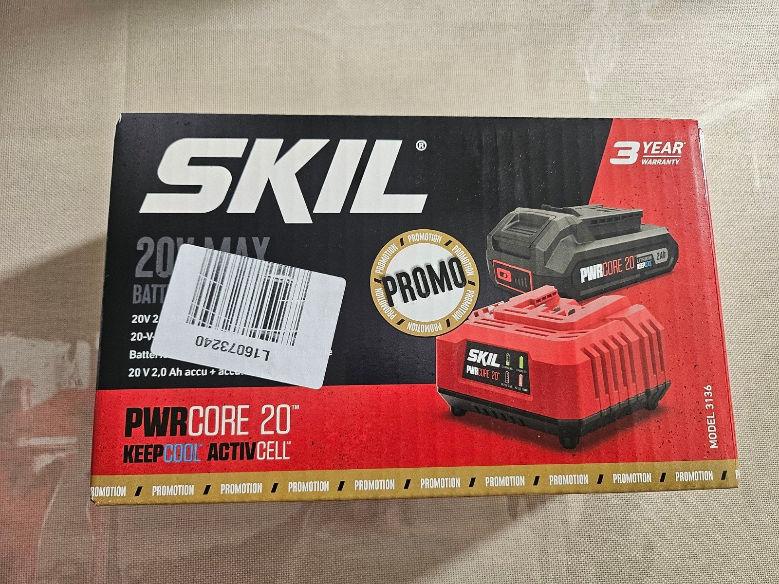 Skil PWRCore 20 starterset 20v 2ah, Ophalen of Verzenden, Nieuw