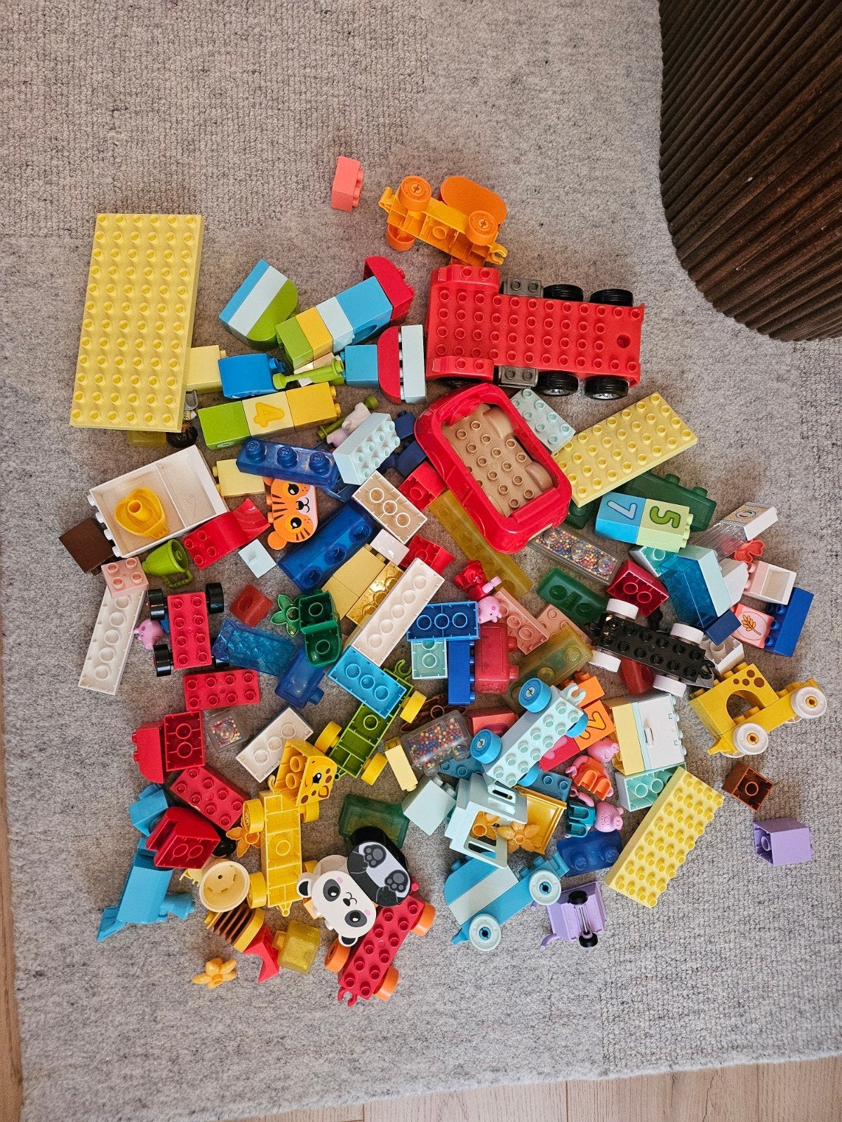 Duplo en Montessori blokken met o.a. ABC dierentrein, Ophalen, Gebruikt, Overige merken