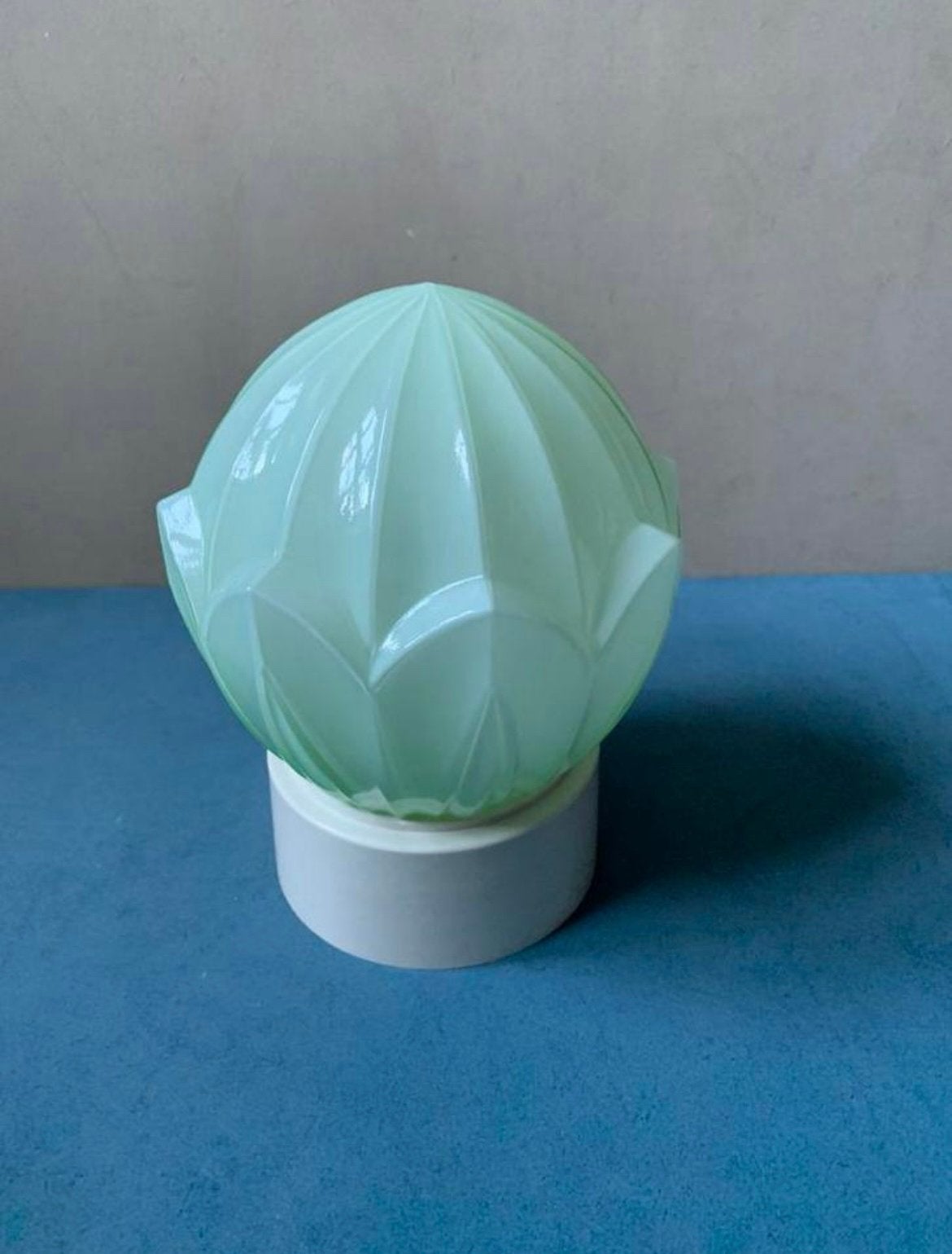 plafondlamp art deco, Ophalen, Groen, Overige fittingen, Zo goed als nieuw